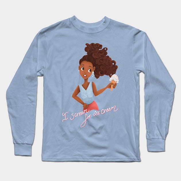 I Scream for Ice Cream Long Sleeve T-Shirt by LunarFox